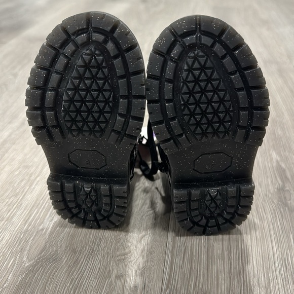 Minnie Mouse High Top Black Combat Boots Toddler Girls Baby Size 6 Disney - Picture 12 of 13